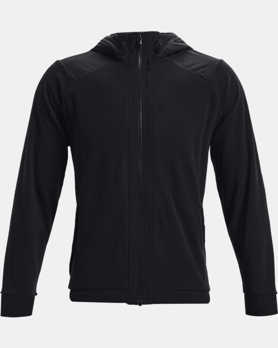 Men's UA RUSH™ Fleece Full-Zip Hoodie, Black, pdpMainDesktop image number 5